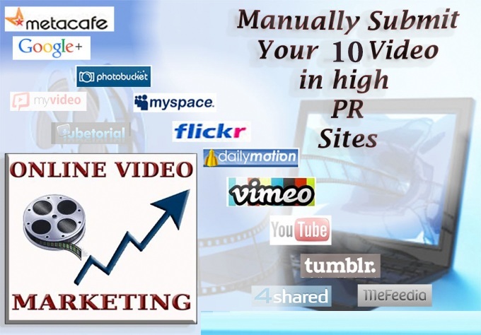 submit Video Manually in 10 high PR and most popular ...