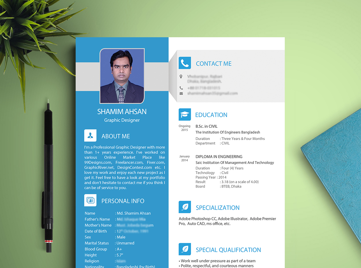 Design Amazing CV or RESUME For You