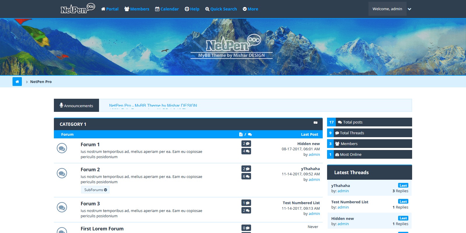 NetPen Pro - MyBB Premium Theme