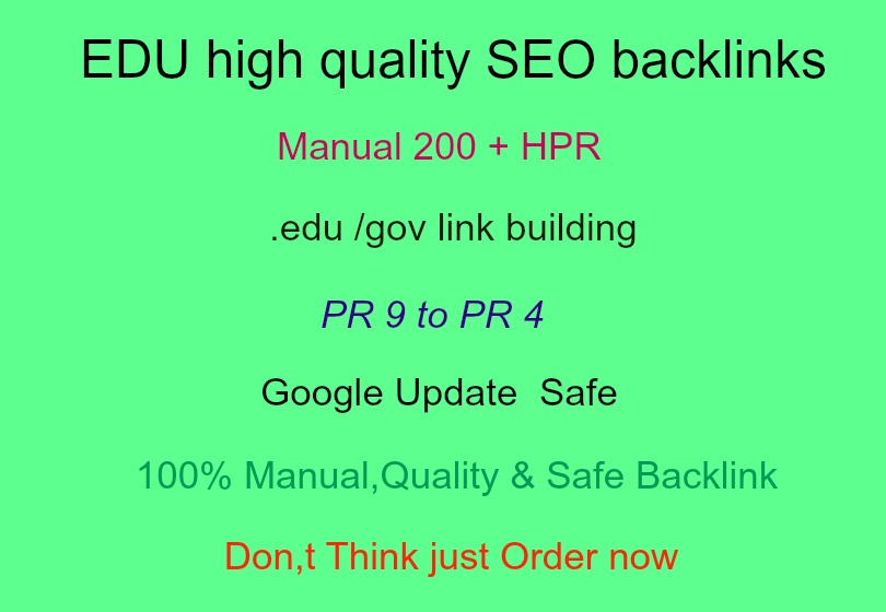 build 75 Edu seo high quality backlinks rank on googl...