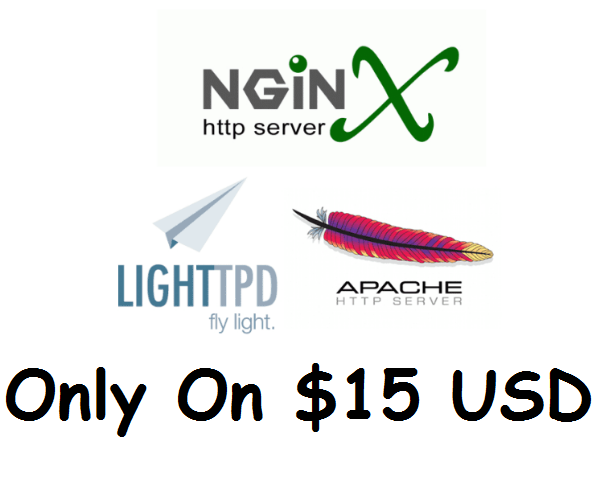 i will Setup Nginx, Apache, Lighttpd Webserver In Y...