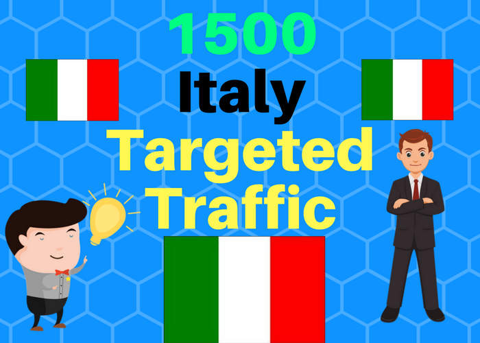 1500 Italy TARGETED Human traffic to your web or blog...