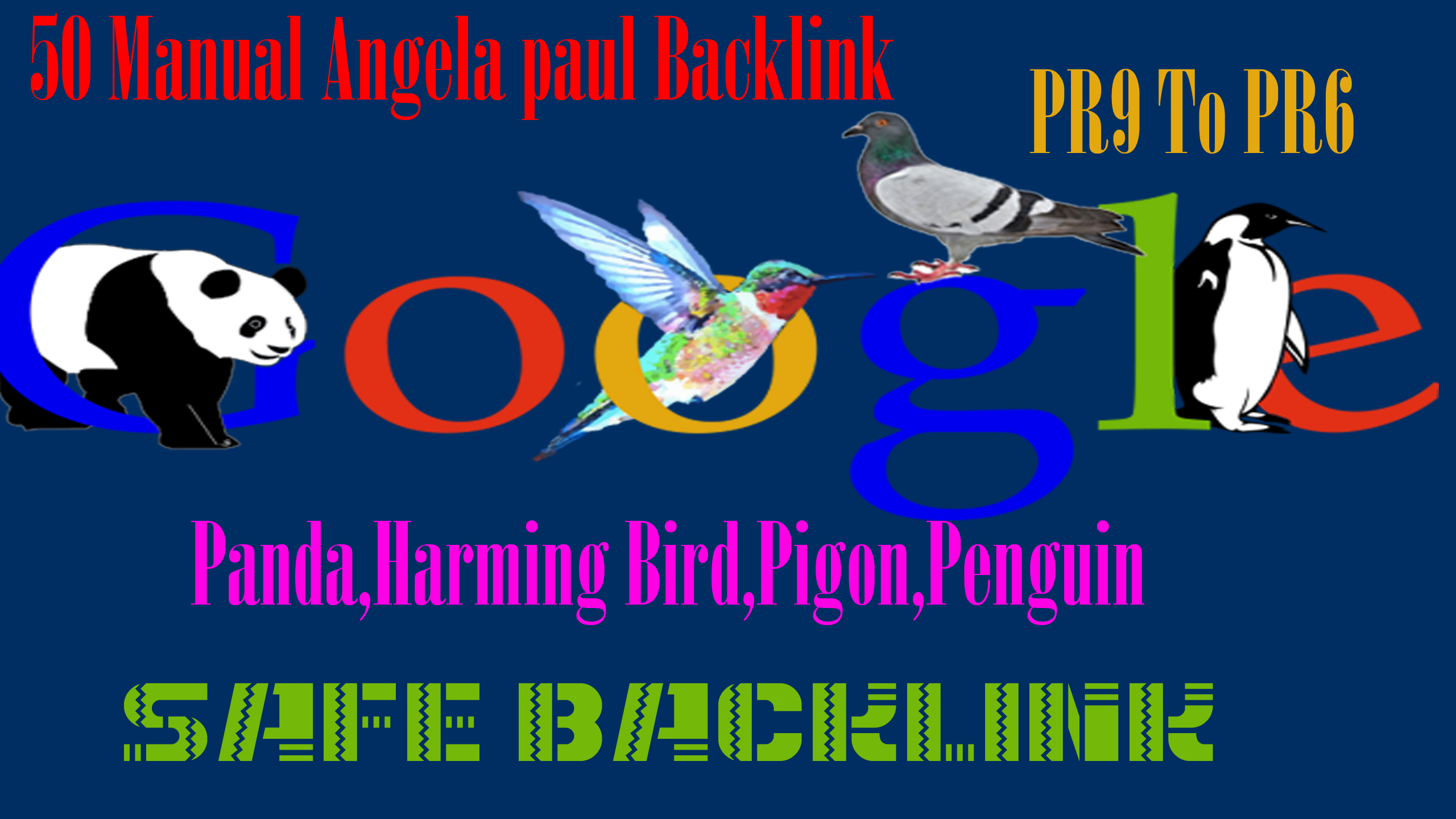 provide you top 50 High PR9 to PR6 Angela Paul Backli...