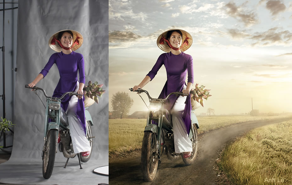 Do any Photoshop editing with background changing
