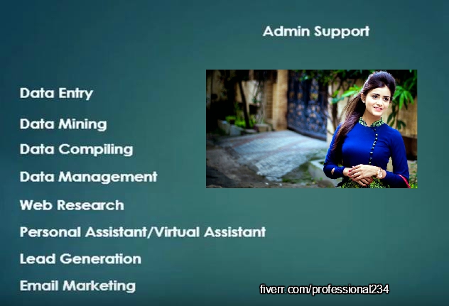Give you professional admin support and data entry jo...
