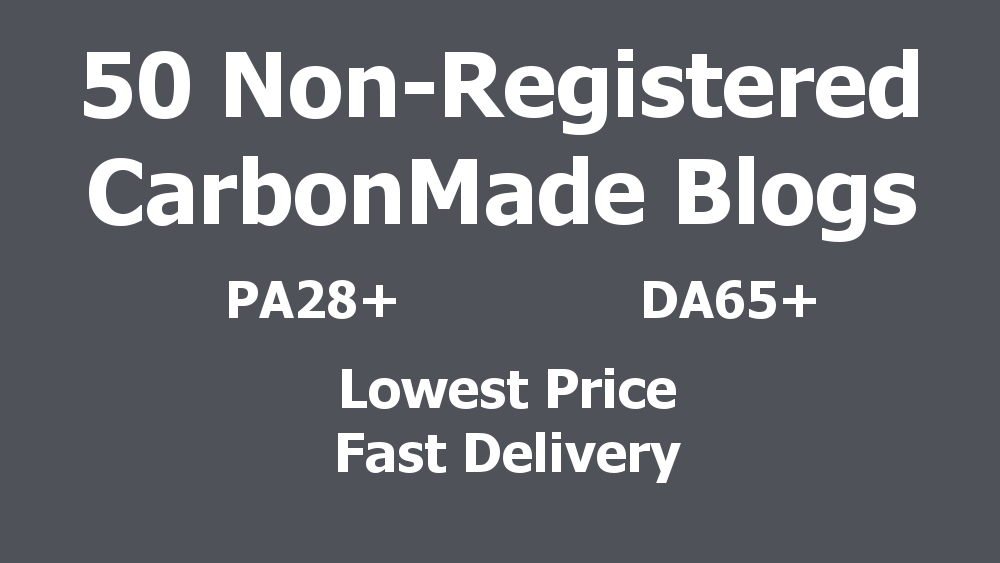 BEST PRICE - 50 Non-Registered Expired Carbonmade Blo...