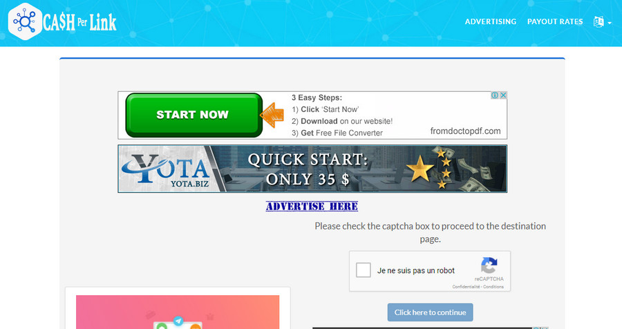 2 Months banner ads above captcha of my url shortener...