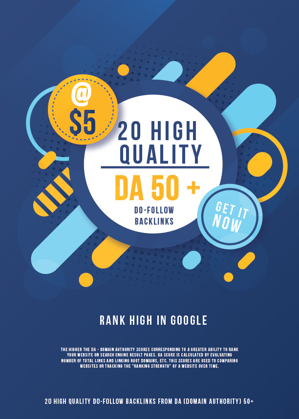 Get 20 High Quality Do-follow Backlinks from DA Domai...