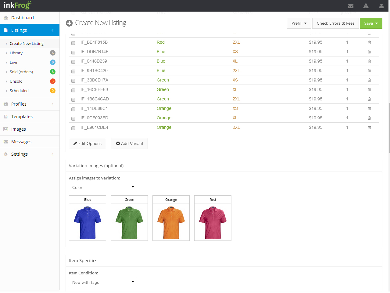 do products listing on your shopify store
