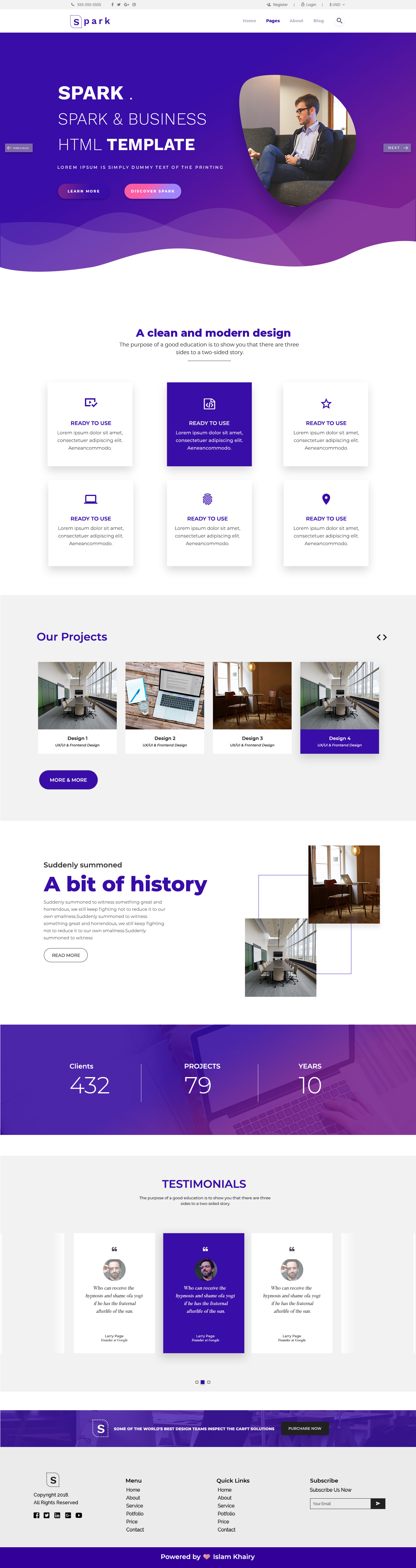 Design responsive HTML single website with Bootstrap ...
