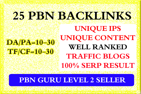 Do 25 Homepage Pbn Backlinks High Tf Cf Da Pa Private...
