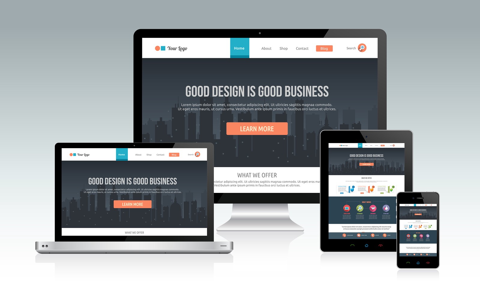 I build responsive wordpress website design and blog