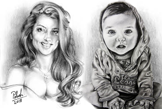 Draw your Realistic Portrait With the Pencil Sketch B...