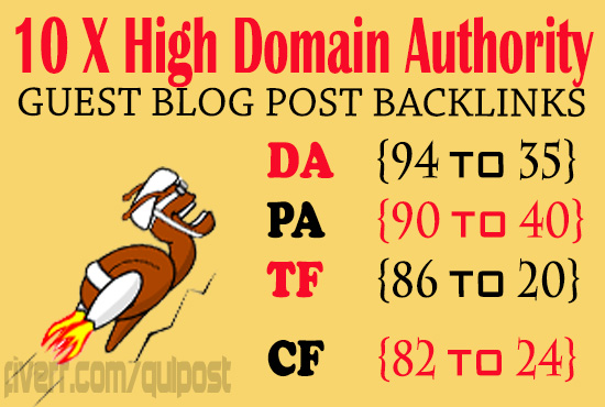 Write & Publish 10 X Authority Guest Post DA 94 -...