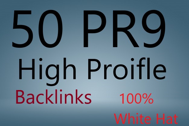 50 PR9 High DA/PR Profile Backlinks for ranking up yo...