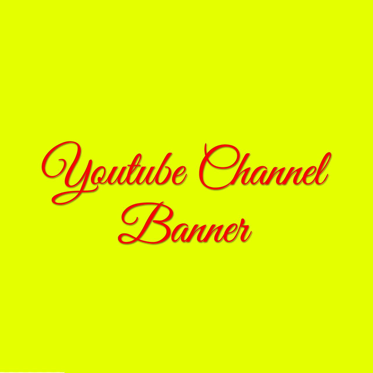 Design a Y-Tube channel banner
