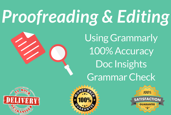 Proofread & Edit 500 words through Grammarly Prem...