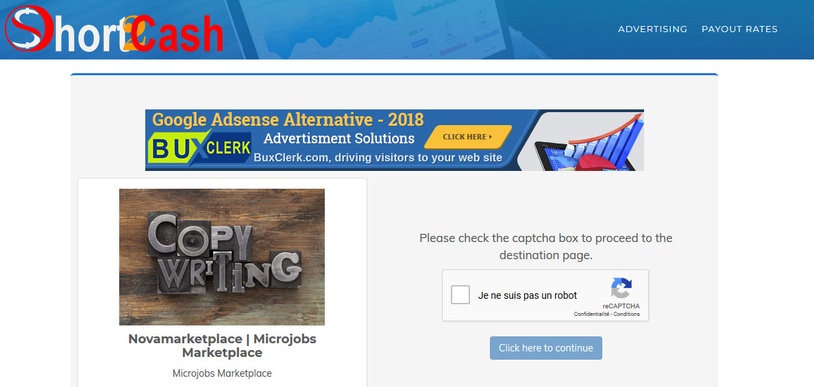 6 Months 728x90 banner ads above captcha of my url sh...