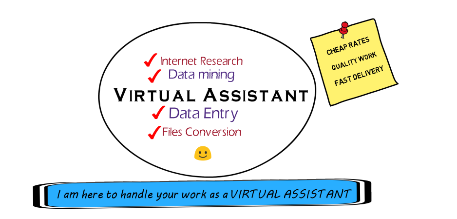 I will do DATAENTRY or any work as a Virtual Assistan...