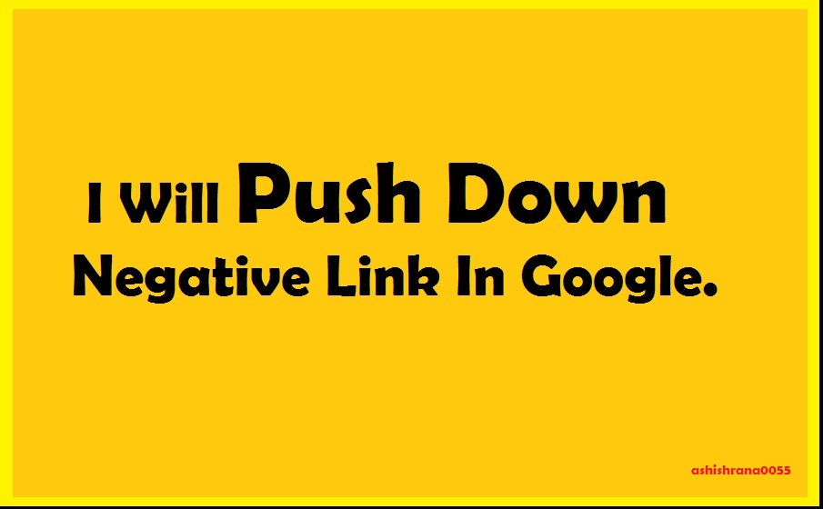 Push Down Negative or Unwanted Links, Do ORM Reputat...