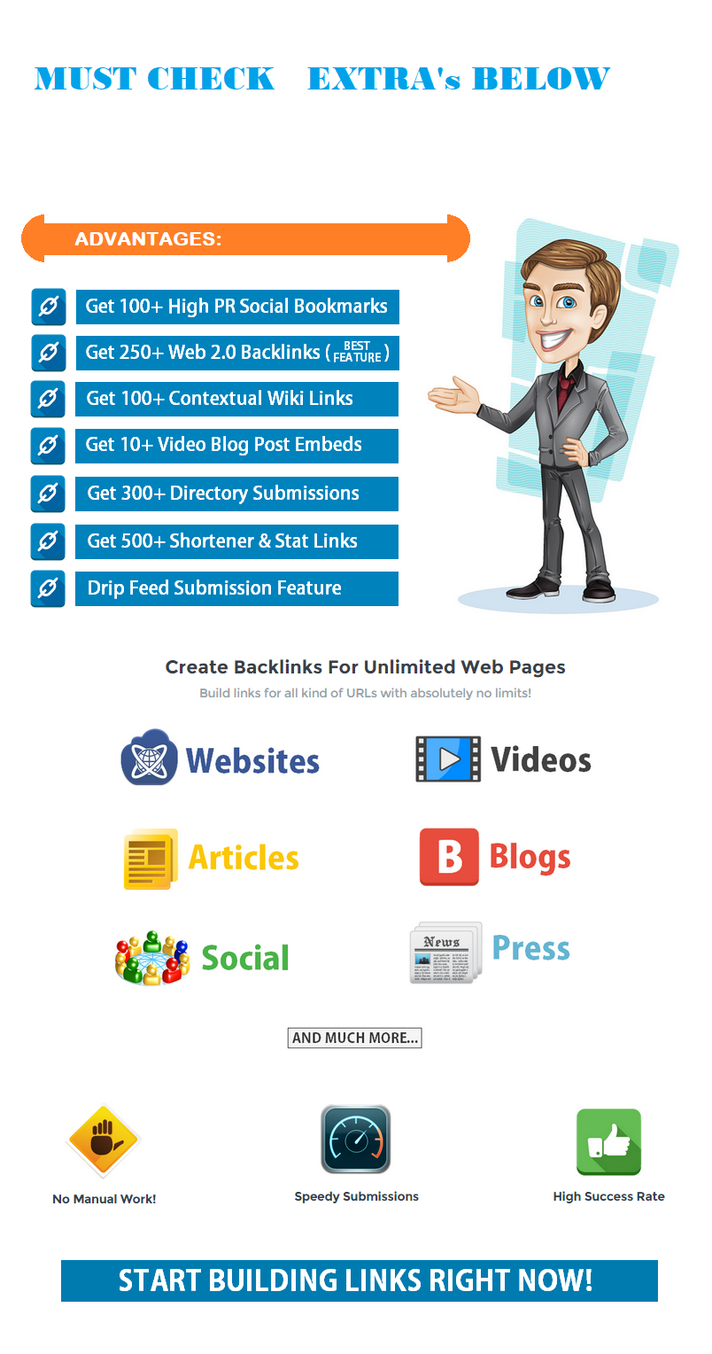 backlinks from over 200 high authority social website...