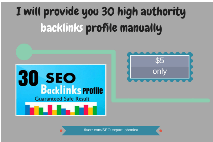 Buld 30 high authority backlinks manually to promote ...