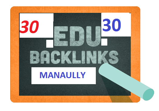 I give you 30 EDU backlings for your website manauall...