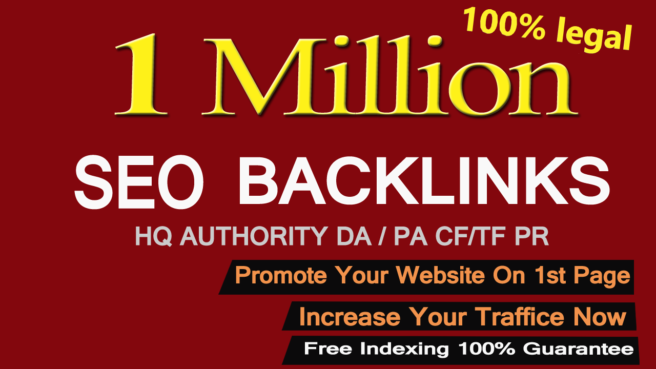 Create 1,000,000 Gsa, Dofollow, Seo Backlinks For You...