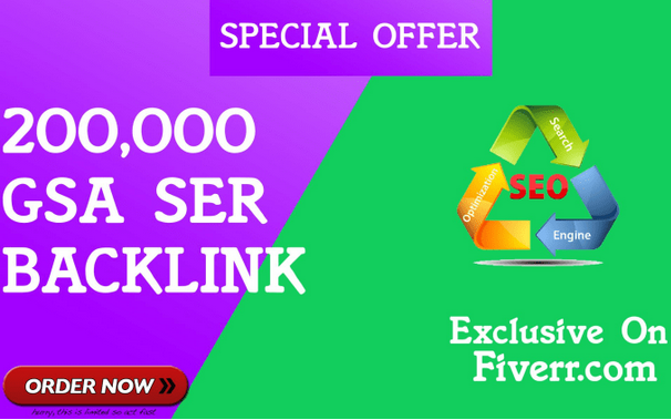 do 200,000 gsa ser, quality, verified backlinks, fo...