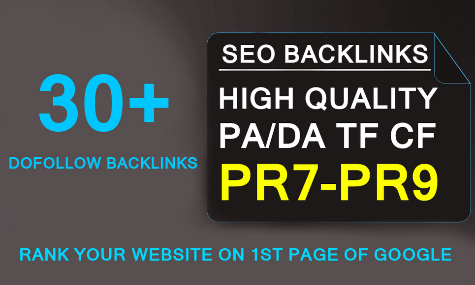 skyrocket your google ranking with 30 pr9 seo backlin...