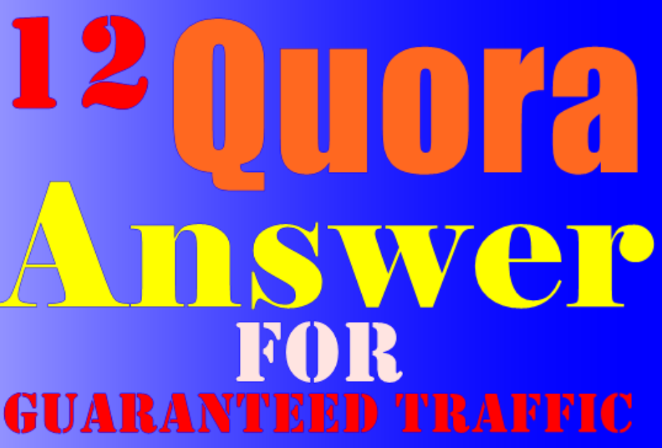 Quora Backlink 12 Guaranteed Quora Answere with uniqu...