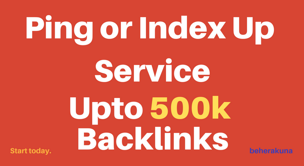 ping or index up to 500k urls, profiles, backlinks