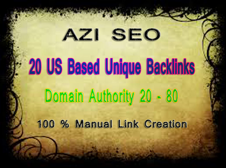 build 20 us based high domain authority backlinks