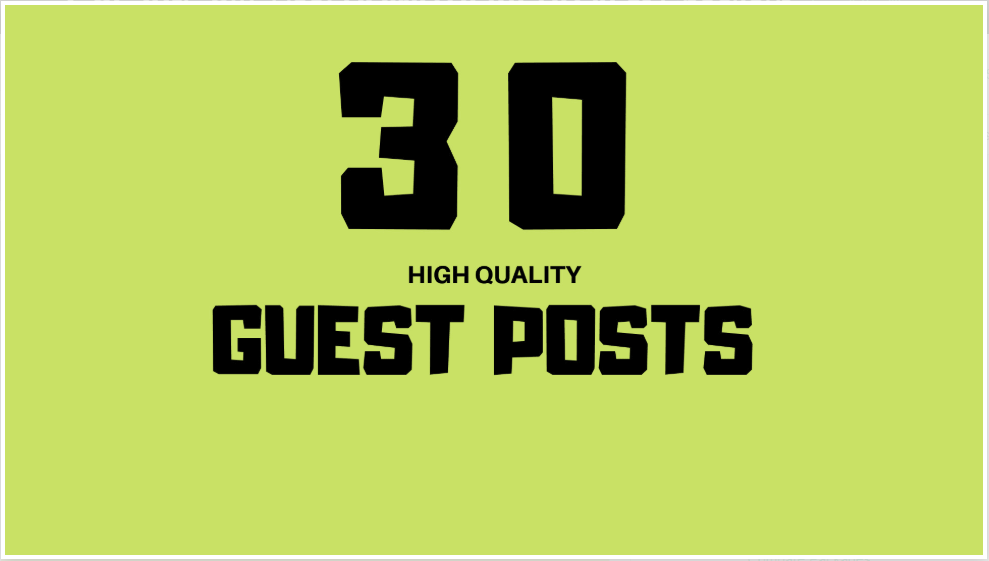 Do 30x High Quality Guest Post Or Blog Post On Unique...