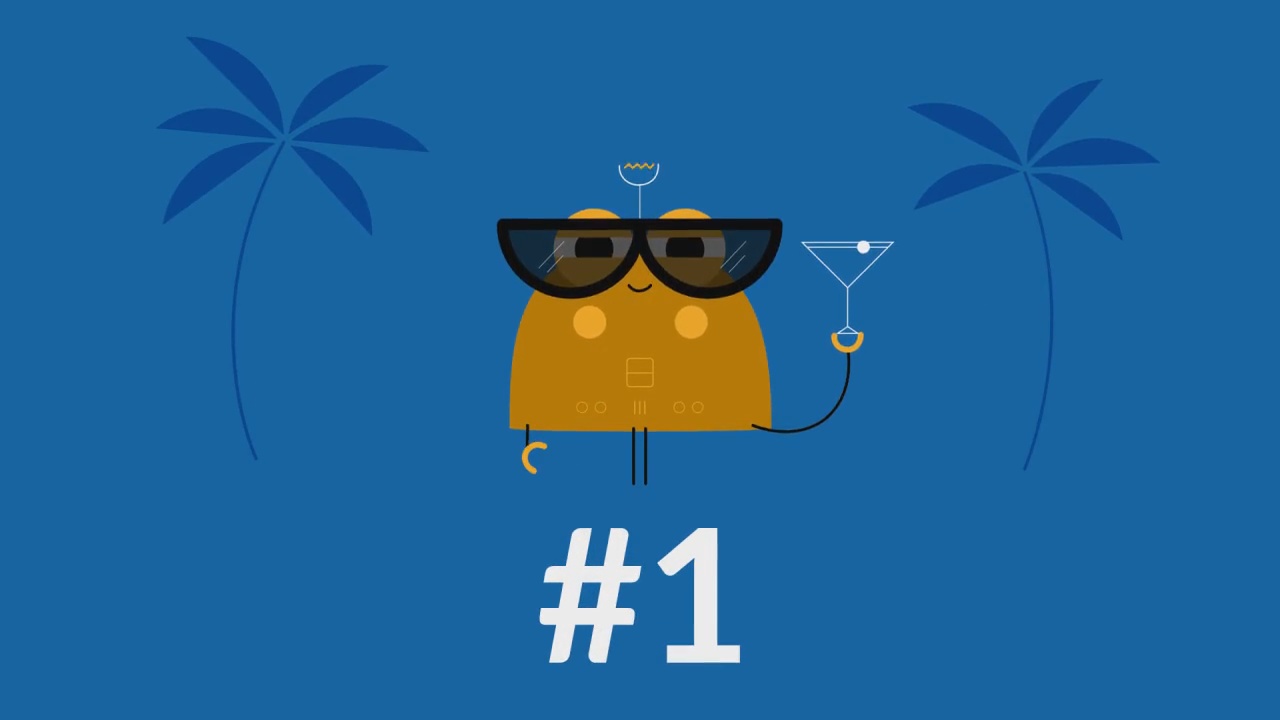 create this Top 10 Vacations number countdown