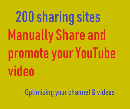 Manually Share and promote your YouTube video in 200 ...