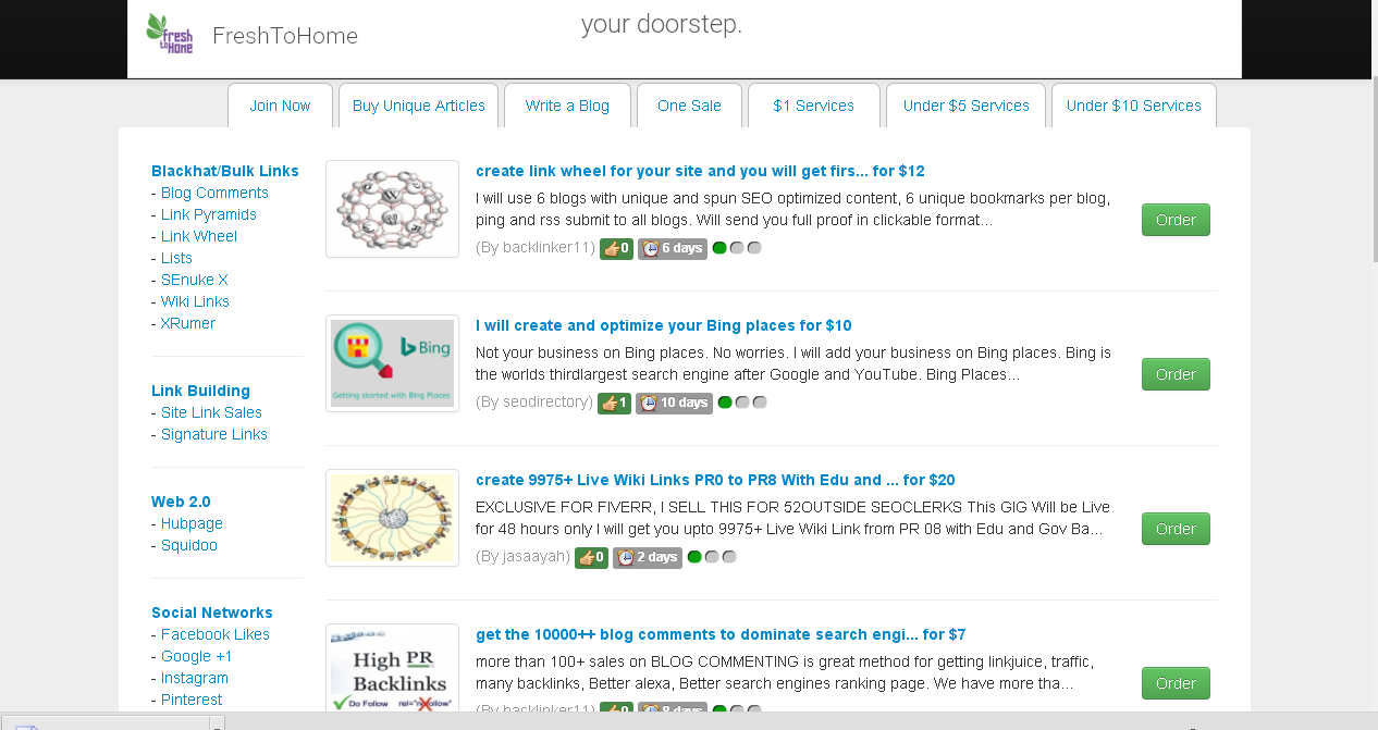 Mini Store Page for SEOClerks Affiliate 