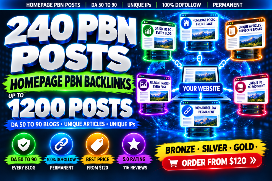 240 PBN on DA 50 to 90 Permanent DoFollow Homepage SEO Backlinks Skyrocket Your Rank