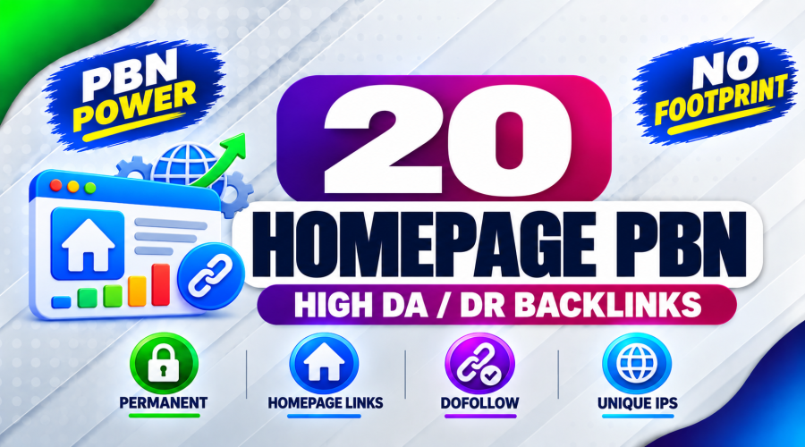 Create 20 High DA DR Homepage PBN Backlinks to Skyrocket Your SERP