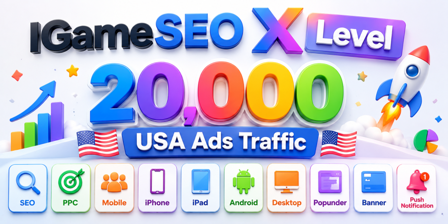 SEO PPC 20,000 USA Ads Traffic Mobile iPhone iPad Android Desktop Popunder Banner Push Notification