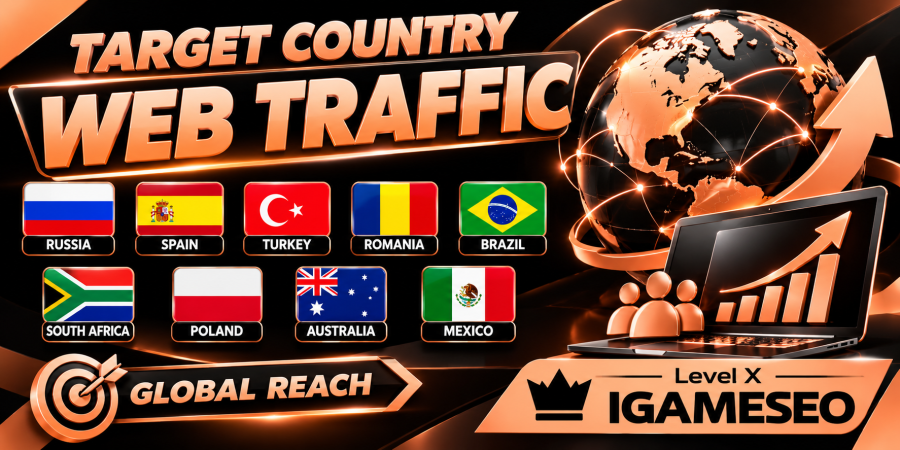 Target Country Web Traffic Russia Spain Turkey Romania Brazil South Africa Poland Australia Mexico