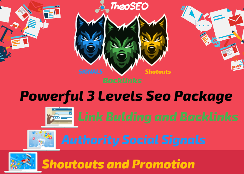 Powerful 3 Levels SEO - 600 Social Signals - PBN Backlinks, Shoutouts, Wordwide Promotion