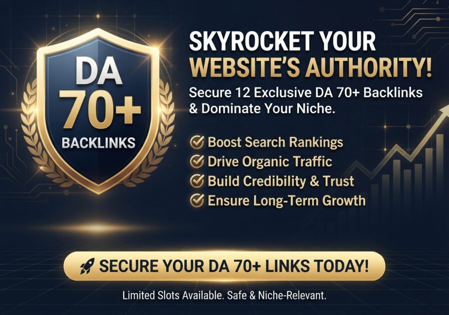 Domain Authority 70+ Backlinks