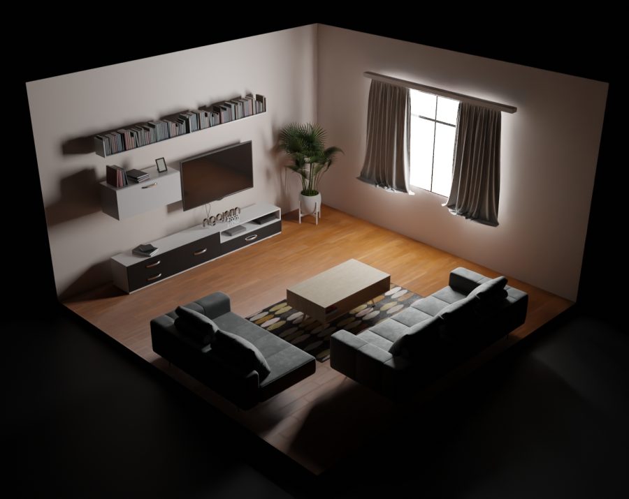 3d design isometric room for you