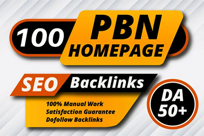 I Will Build 100 Unique Homepage PBN Backlinks (DA 50-60) for High Authority SEO