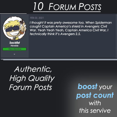 10 High-Quality Forum Posts on your forum. Boost Your Post Count!