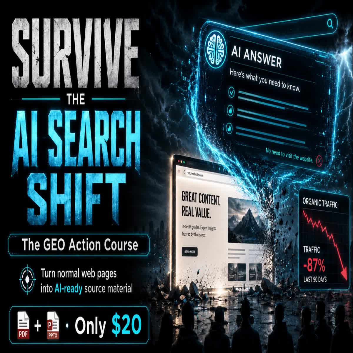 GEO Action Course PDF + PowerPoint to Make Web Pages AI Search Ready
