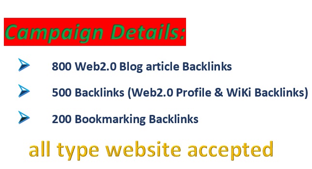 Will Create 1500 Web 2.0 Backlinks helps to websites ranking
