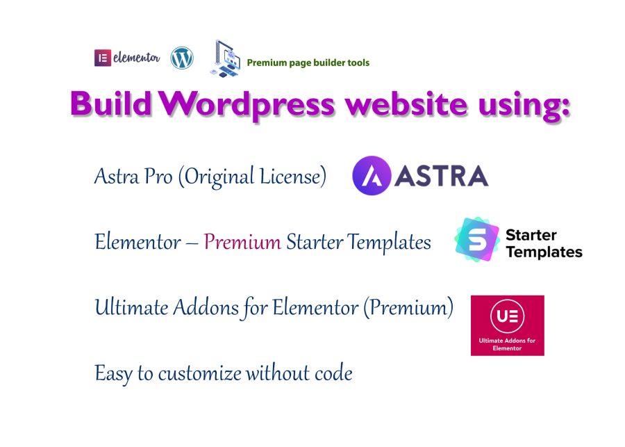 I will build wordpress website with Astra Pro (Premium Starter templates)