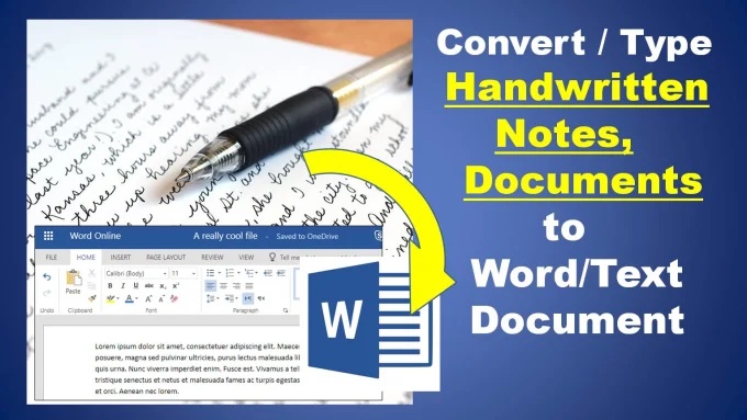 I will convert/type, handwritten notes, images to word document